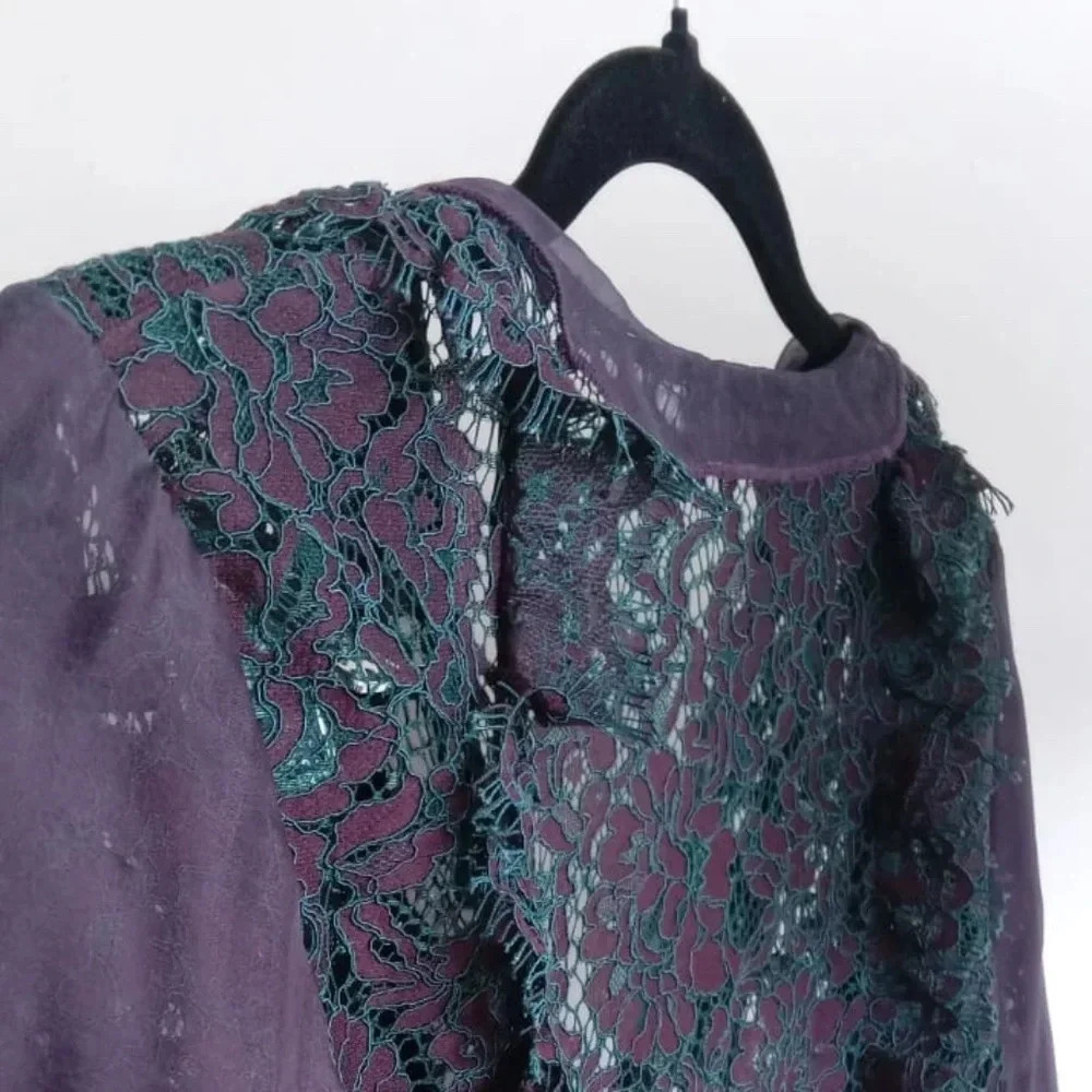 Self  Portrait Lace and chiffon blouse - Picture 4 of 8